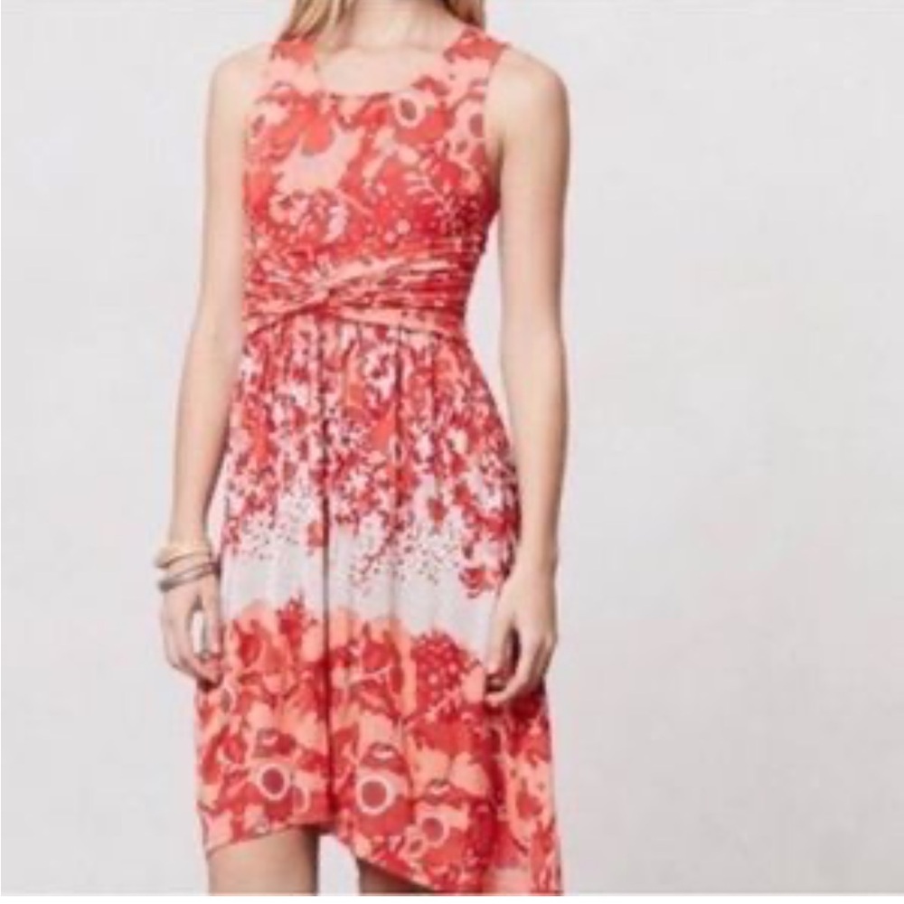 Anthropologie Lilka Coral Gardens Dress M